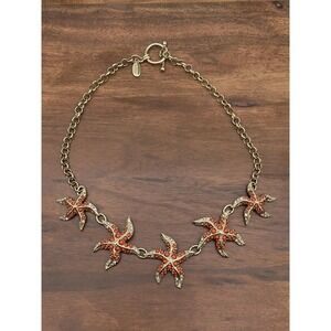 Ann Taylor Starfish Statement Necklace Coastal Ocean Preppy Resort Hamptons